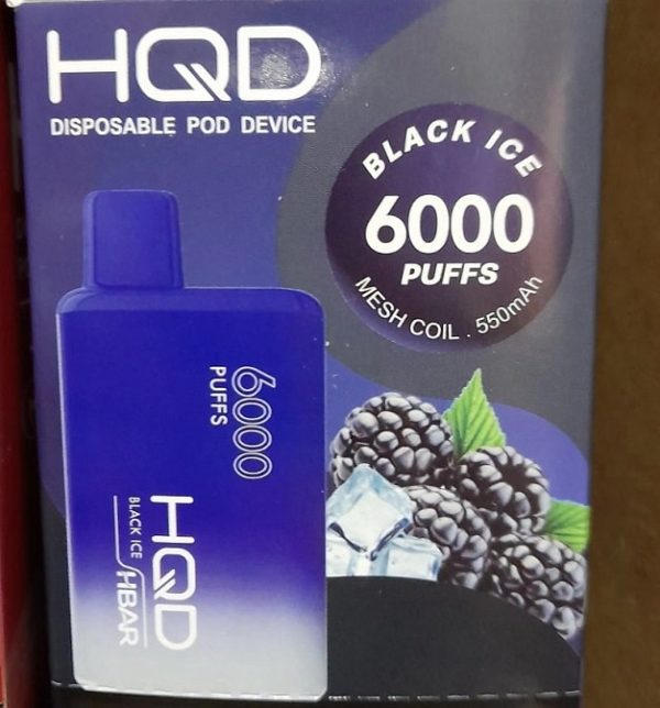HQD 6000 Puff HBAR - Black Ice