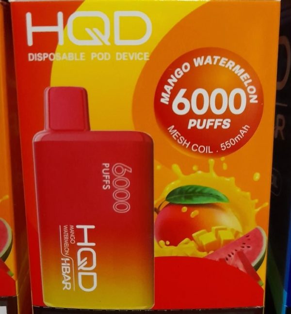 HQD 6000 Puff HBAR - Mango Watermelon