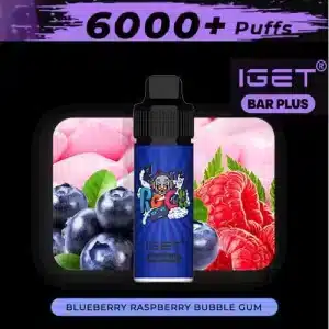 6000 IGET BAR PLUS - Blueberry Raspberry Bubble Gum